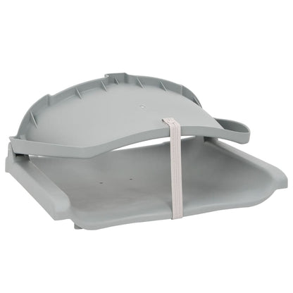 2 Piece Foldable Boat Seat Set No Pillow Grey 48x51x41 cm