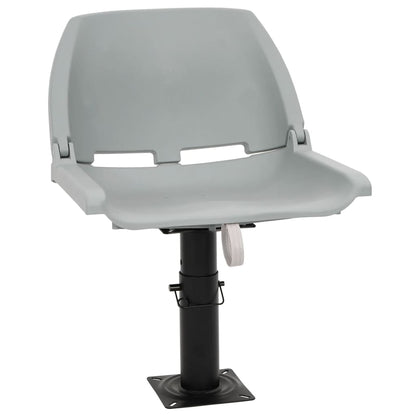 2 Piece Foldable Boat Seat Set No Pillow Grey 48x51x41 cm