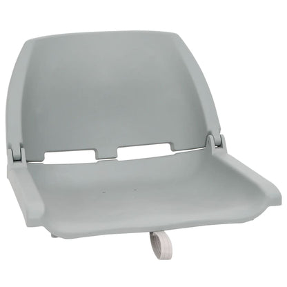 2 Piece Foldable Boat Seat Set No Pillow Grey 48x51x41 cm