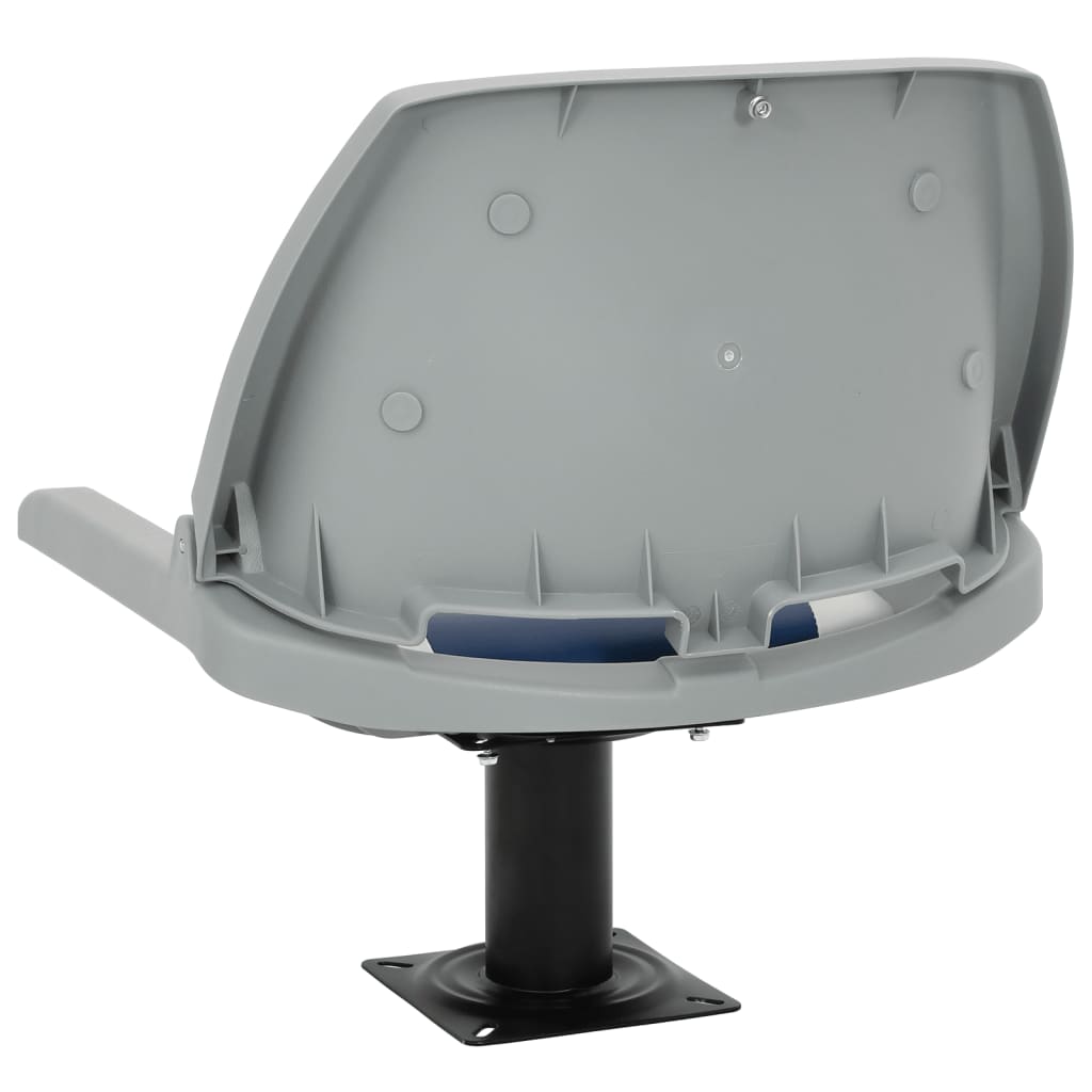 2 Piece Foldable Boat Seat Set Blue and White 48x51x41 cm