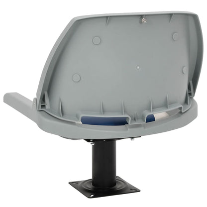 4 Piece Foldable Boat Seat Set Blue and White 48x51x41 cm
