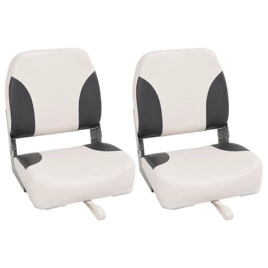 Foldable Boat Seats 2pcs with High Back 41x36x48 cm