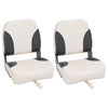 Foldable Boat Seats 2pcs with High Back 41x36x48 cm