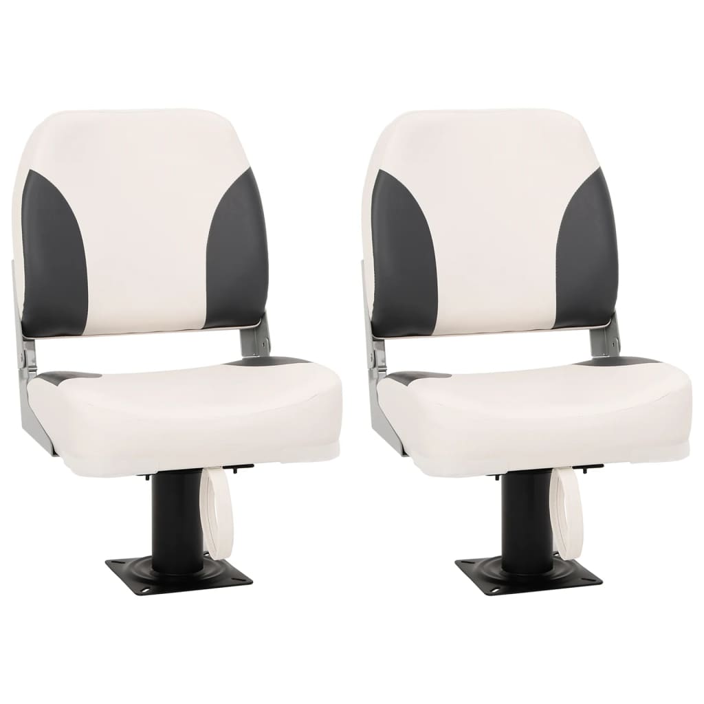 Foldable Boat Seat 2 Set Low Backrest