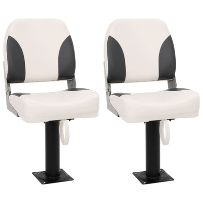 Foldable Boat Seat 2 Set Low Backrest
