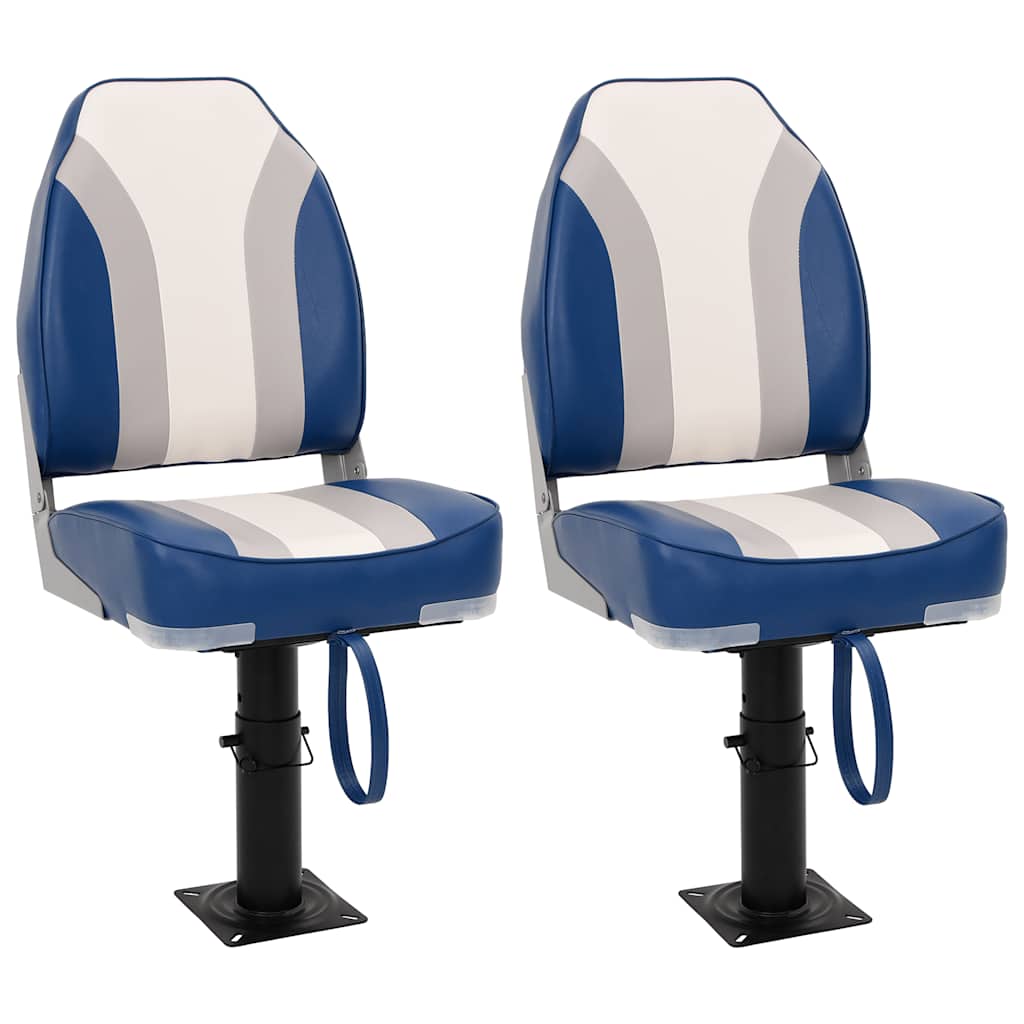 Foldable Boat Chairs 2 pcs High Backrest
