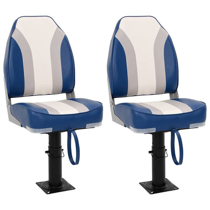 Foldable Boat Chairs 2 pcs High Backrest