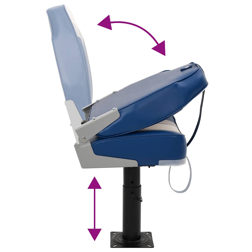 Foldable Boat Chairs 2 pcs High Backrest