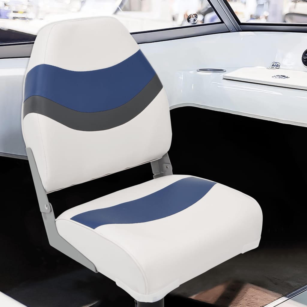 2 Piece Foldable Boat Seat Set High Backrest