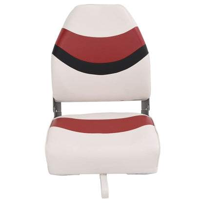 2 Piece Foldable Boat Seat Set High Backrest