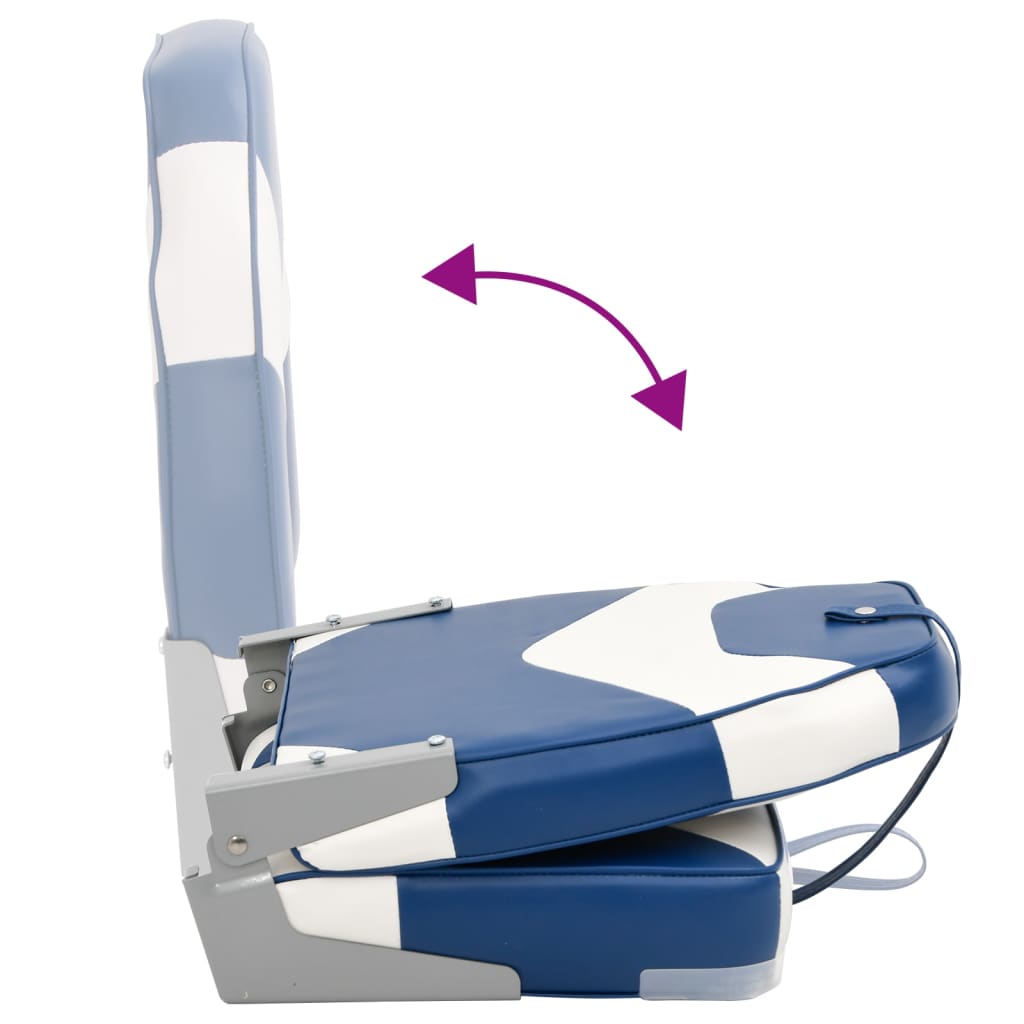 2 Piece Foldable Boat Seat Set High Backrest