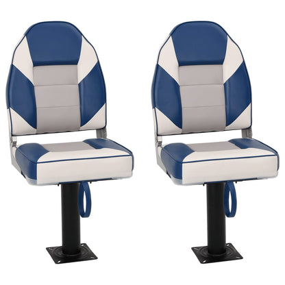 4 Piece Foldable Boat Seat Set High Backrest