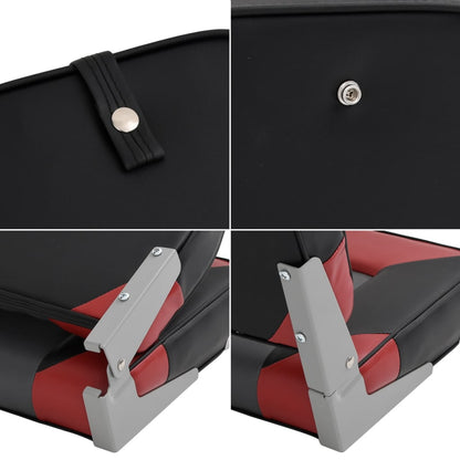2 Piece Foldable Boat Seat Set High Backrest