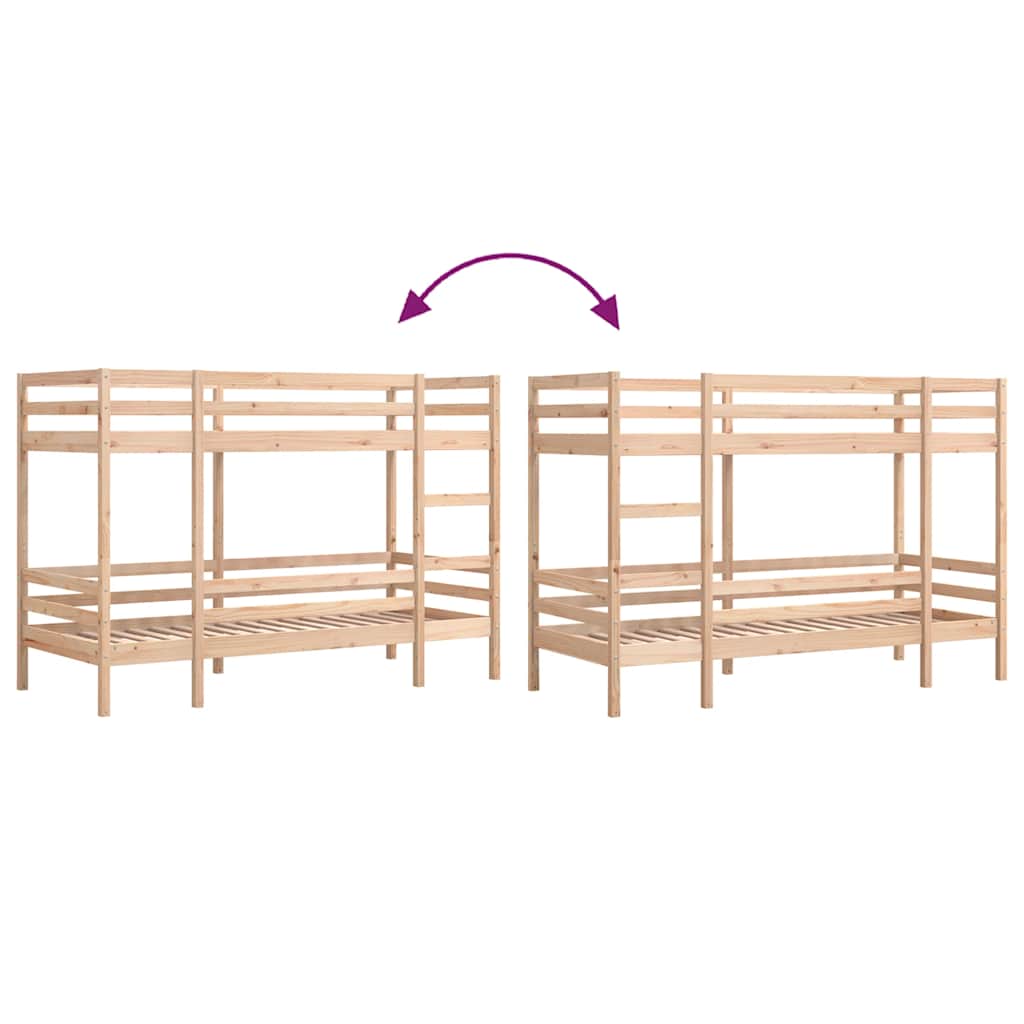 Bunk Bed without Mattress 80x200 cm Solid Wood Pine