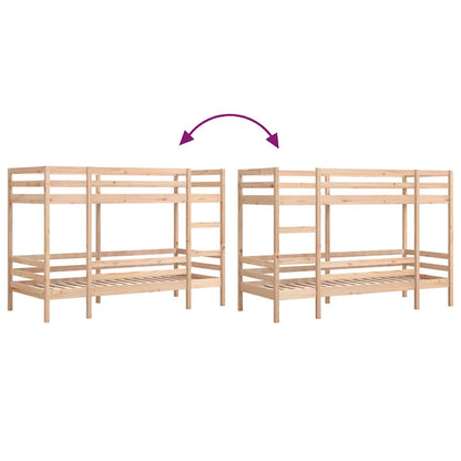 Bunk Bed without Mattress 80x200 cm Solid Wood Pine