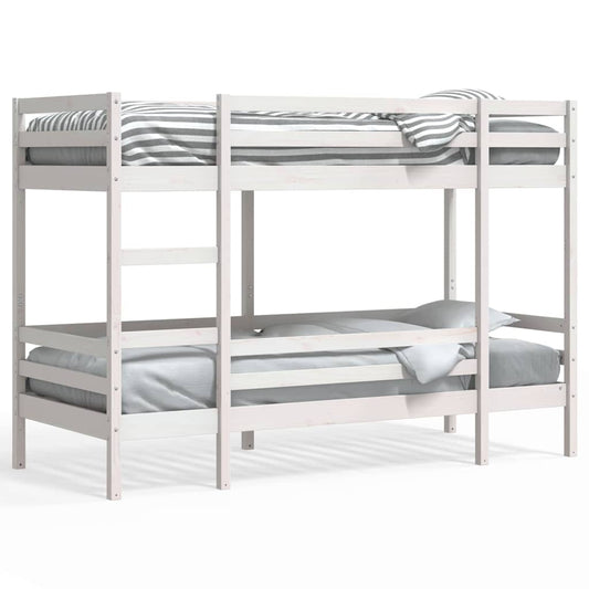 Bunk Bed without Mattress White 90x200 cm Solid Wood Pine