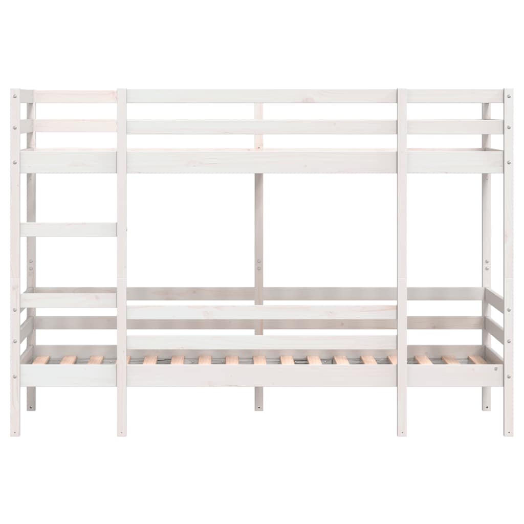 Bunk Bed without Mattress White 90x200 cm Solid Wood Pine