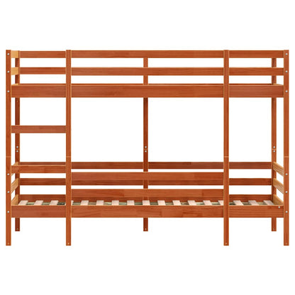 Bunk Bed | Wax brown | Solid pine wood, Plywood | Twin | Durable