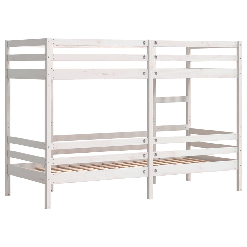 Bunk Bed | White | Solid Pine | Small Single | Strong | Bunk Bed