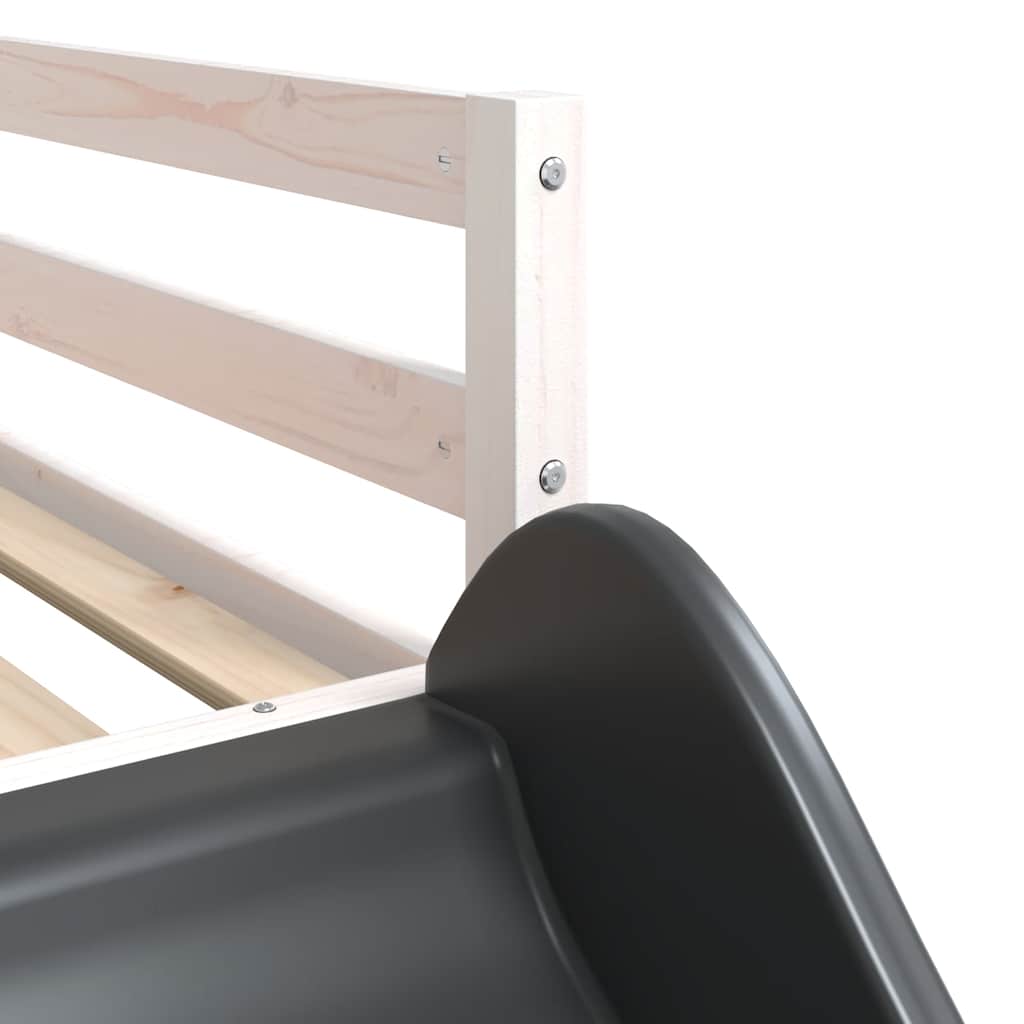 Bunk Bed with Slide&Ladder without Mattress White 90x200 cm