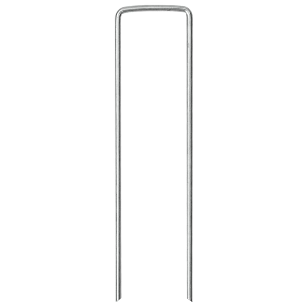 Ground Pegs U Shape 25 pcs 15x3.5 cm Galvanised steel