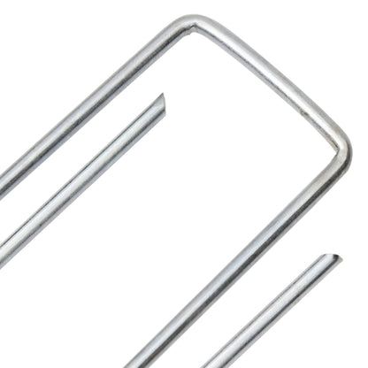 Ground Pegs U Shape 25 pcs 15x3.5 cm Galvanised steel