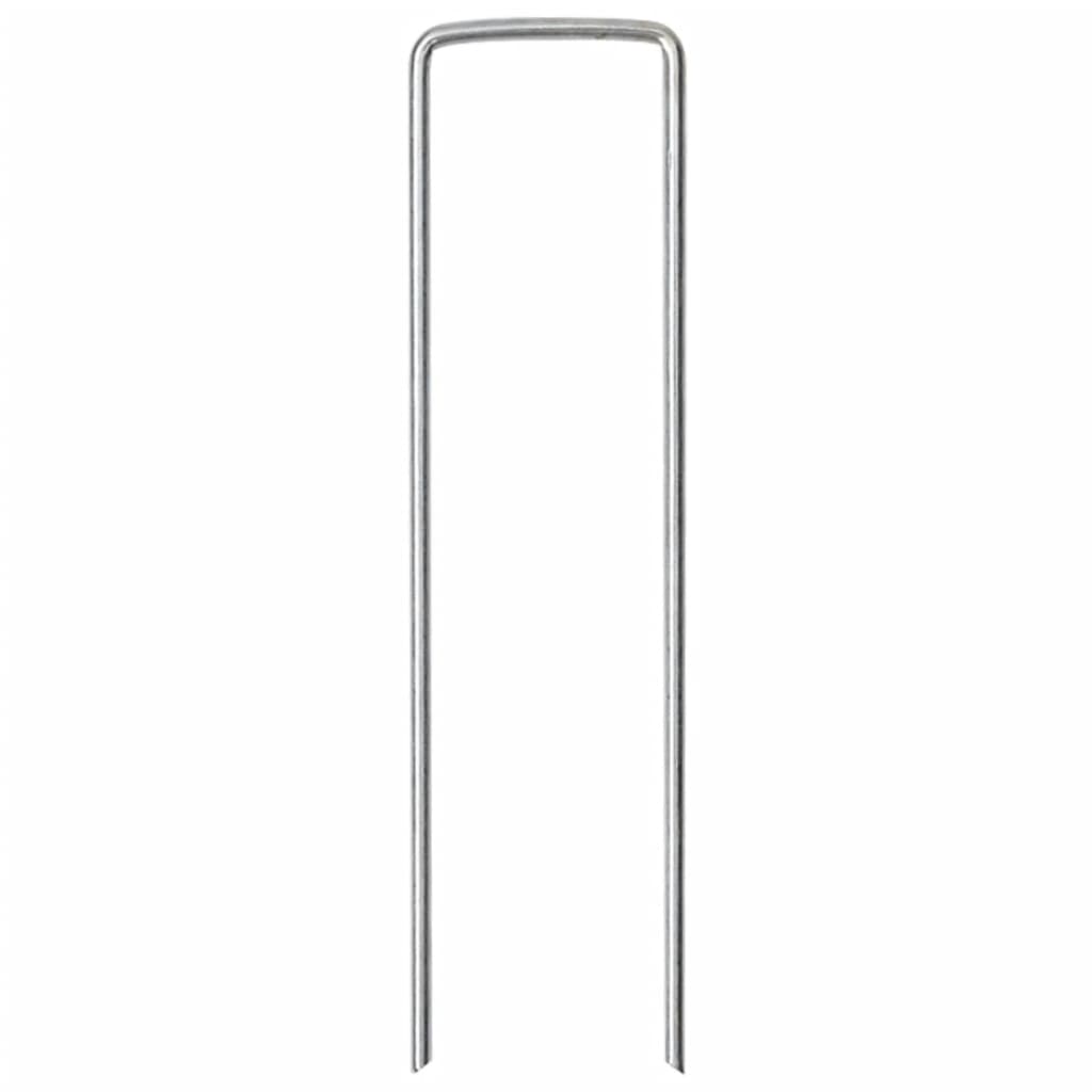 Ground Pegs U Shape 50 pcs 15x3,5 cm Galvanised steel