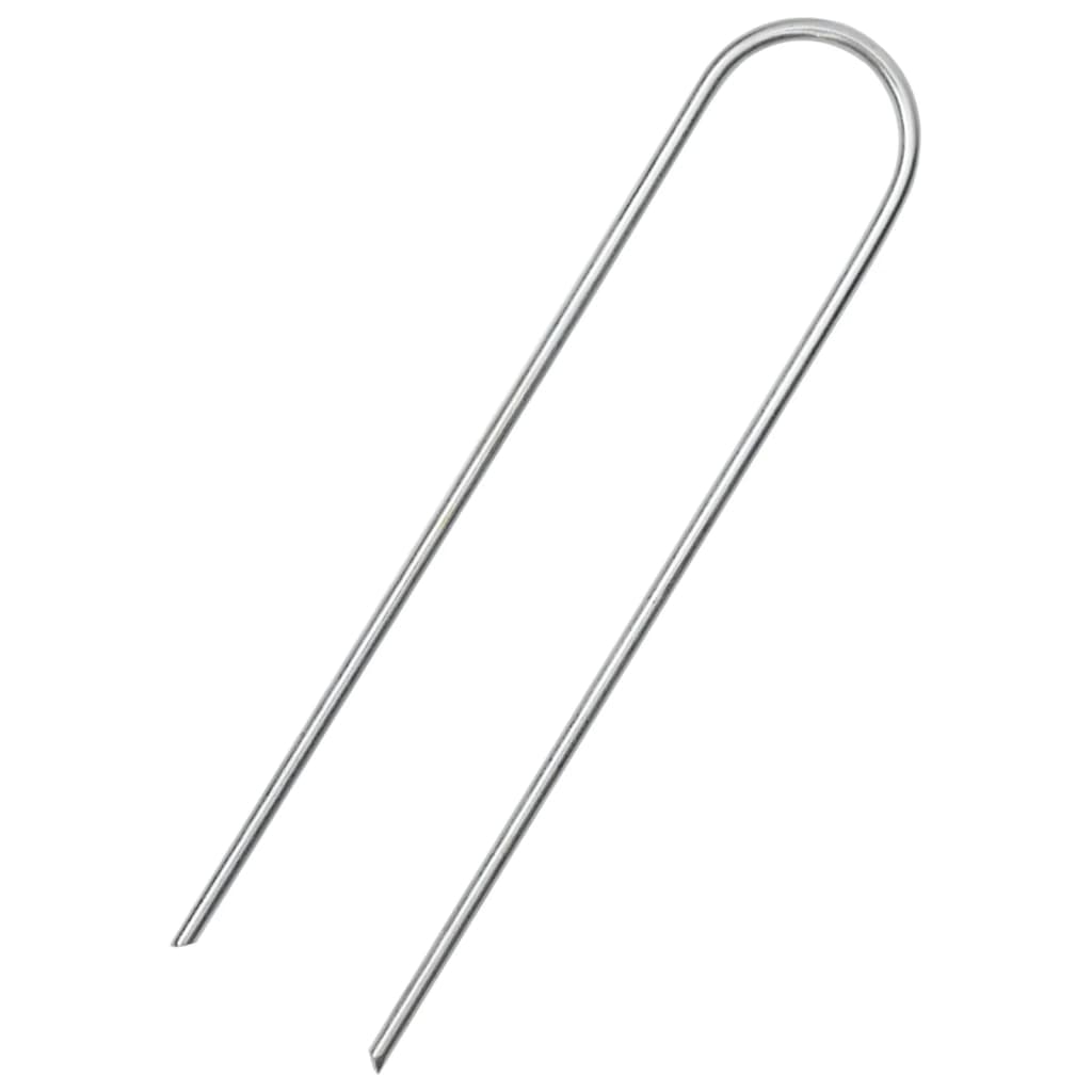 Ground Pegs U Shape 25 pcs 15x3.5 cm Galvanised steel