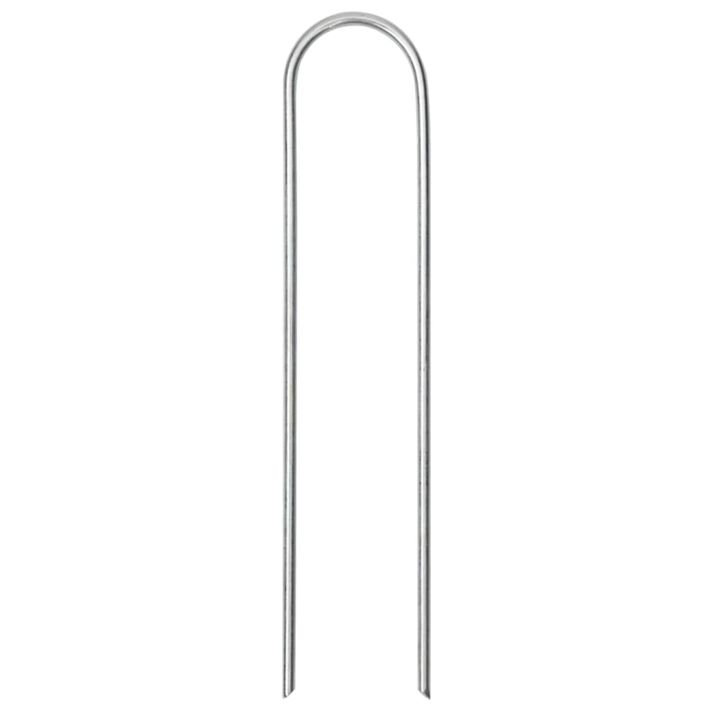 Ground Pegs U Shape 50 pcs 15x3,5 cm Galvanised steel