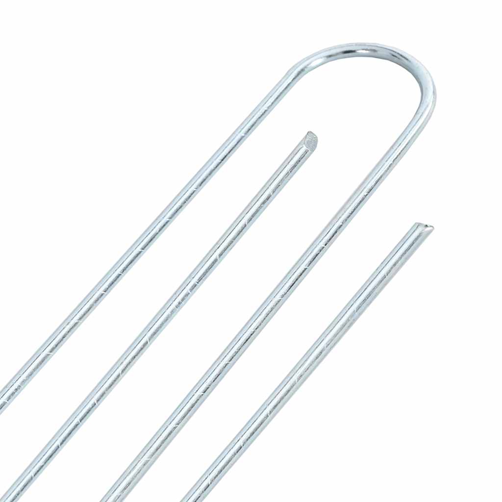 Ground Pegs U Shape 50 pcs 20x3,5 cm Galvanised steel