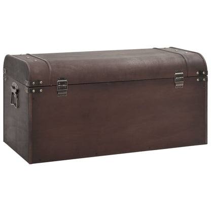 Treasure Chest with Latches Dark Brown 79,5x39,5x39,5 cm Plywood