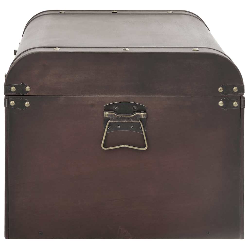 Treasure Chest with Latches Dark Brown 90x50x39,5 cm Plywood