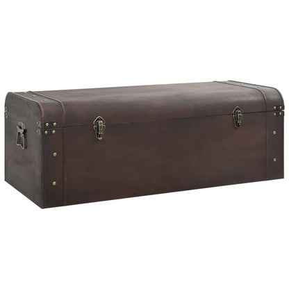 Treasure Chest with Latches Dark Brown 110x50x39,5 cm Plywood