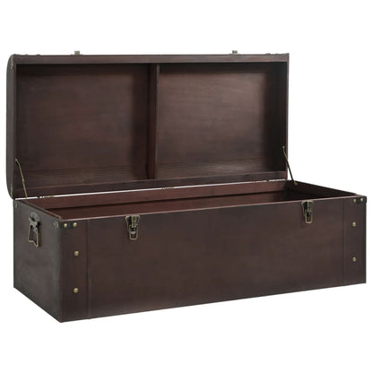 Treasure Chest with Latches Dark Brown 110x50x39,5 cm Plywood