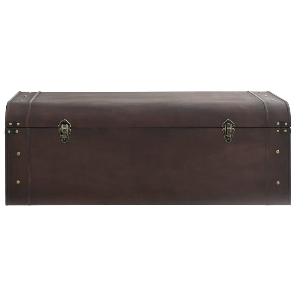 Treasure Chest with Latches Dark Brown 110x50x39,5 cm Plywood
