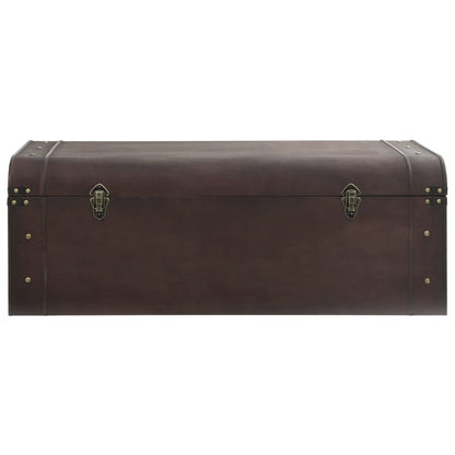 Treasure Chest with Latches Dark Brown 110x50x39,5 cm Plywood