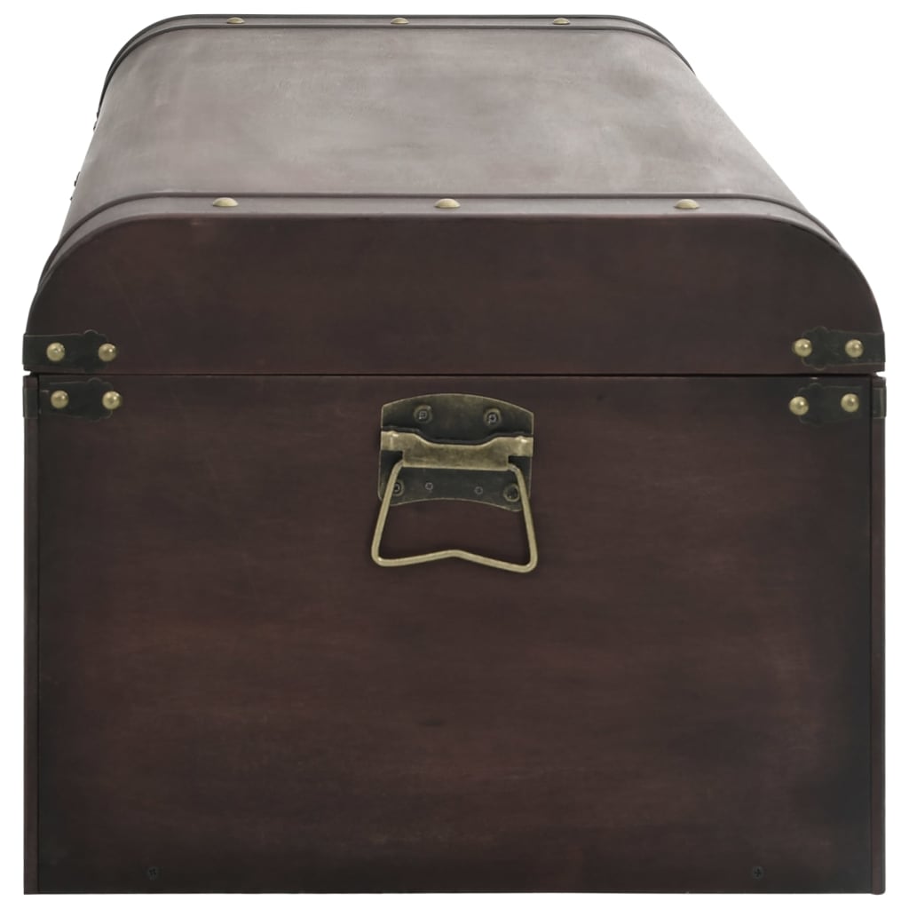 Treasure Chest with Latches Dark Brown 110x50x39,5 cm Plywood