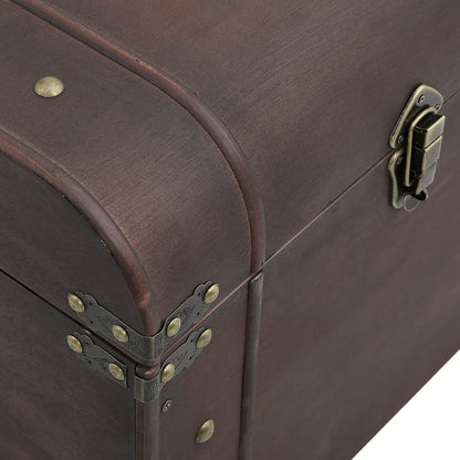 Treasure Chest with Latches Dark Brown 110x50x39,5 cm Plywood