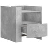 Bedside Cabinet Concrete Grey 45x50x50 cm Engineered Wood