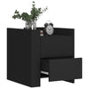 Bedside Cabinet Black 45x50x50 cm Engineered Wood
