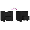 Bedside Cabinet Black 45x50x50 cm Engineered Wood