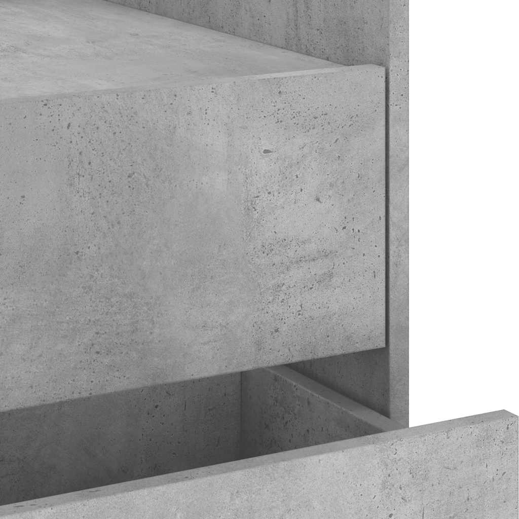 Bedside Cabinet Concrete Grey 45x50x50 cm Engineered Wood