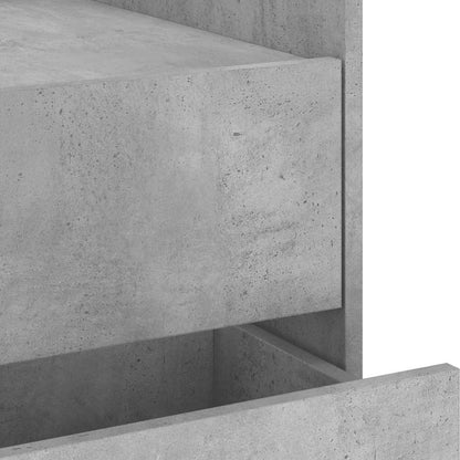 Bedside Cabinet Concrete Grey 45x50x50 cm Engineered Wood