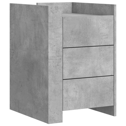 Bedside Cabinet Concrete Grey 45x50x65 cm Engineered Wood