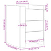 Bedside Cabinet Brown Oak 45x50x65 cm Engineered Wood