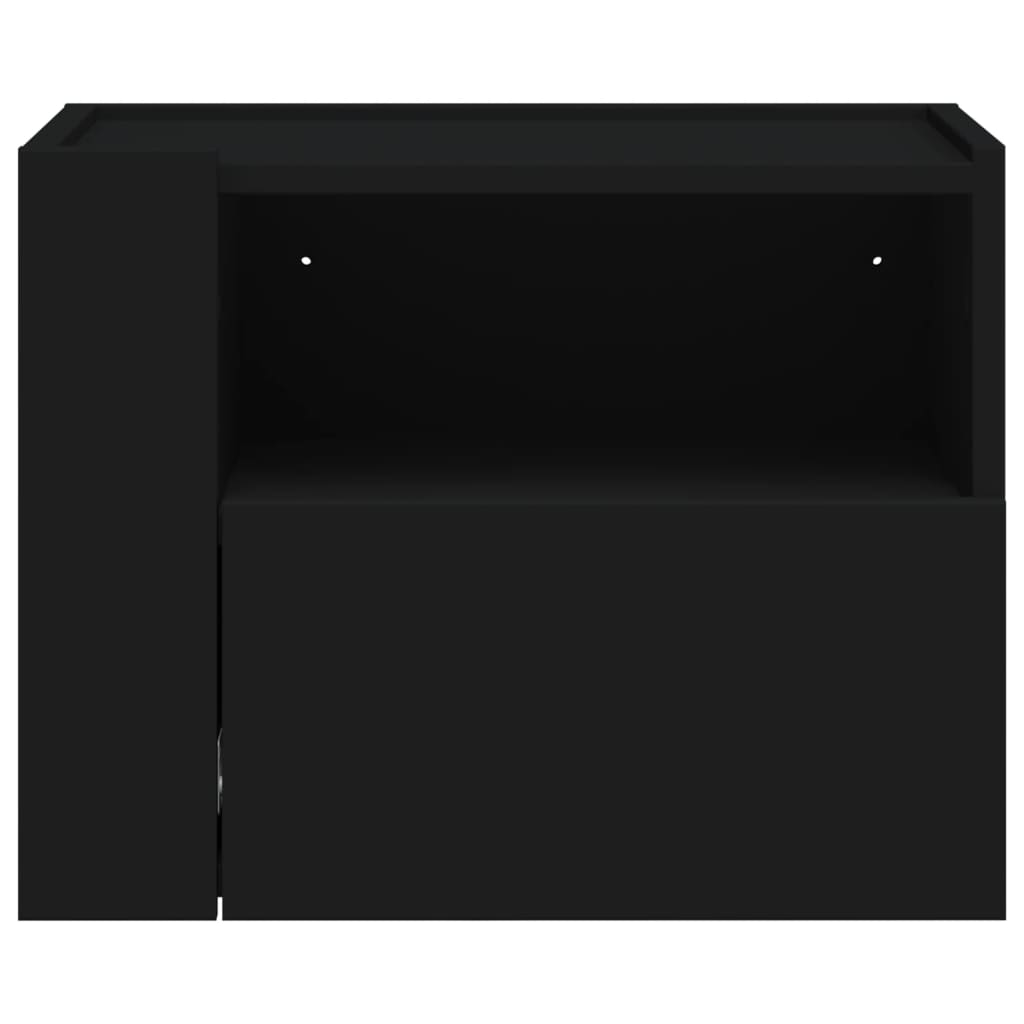 Wall-mounted Bedside Cabinet Black 45x30x35 cm