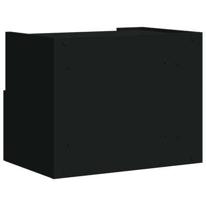 Wall-mounted Bedside Cabinet Black 45x30x35 cm