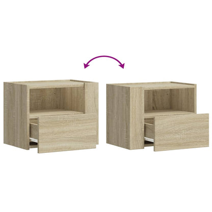 Wall-mounted Bedside Cabinets 2 pcs Sonoma Oak 45x30x35 cm