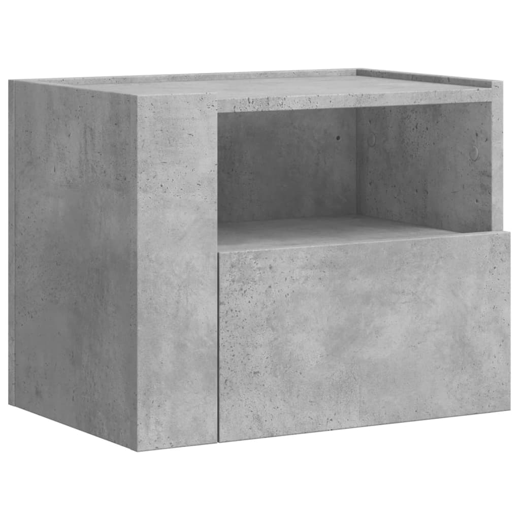 Wall-mounted Bedside Cabinets 2 pcs Concrete Grey 45x30x35 cm