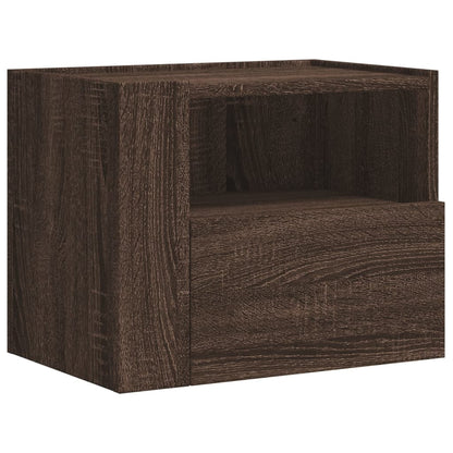 Wall-mounted Bedside Cabinet Brown Oak 45x30x35 cm